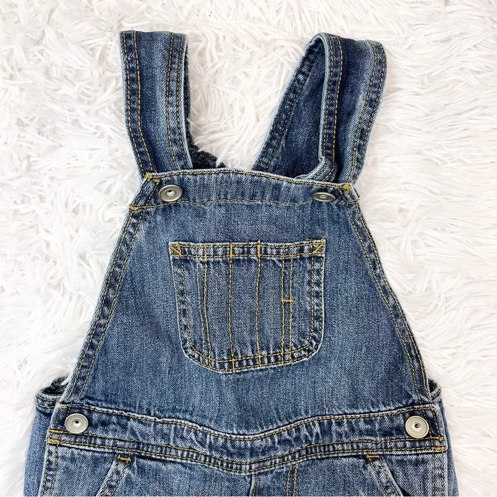 CHILDREN’S PLACE Toddler Girls Blue Denim Jean Shortalls 3T